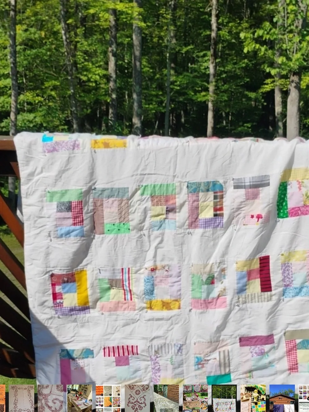 LAP QUILT PATCHWORK  BEAUTY  SHABBY CHIC' NPLC